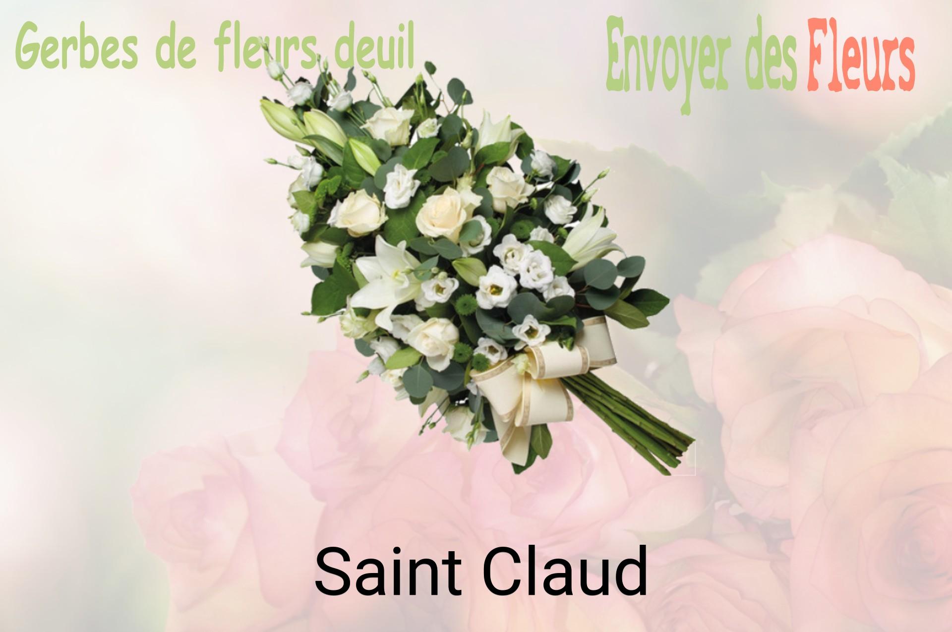 Gerbe de fleurs de deuil livrée à Saint-Claud